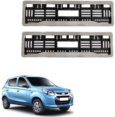 SPREADX Car Chrome number plate frame protective holder for Maruti Suzuki Alto-800 Car Number Plate(Plastic 14 cm  x  2 cm)