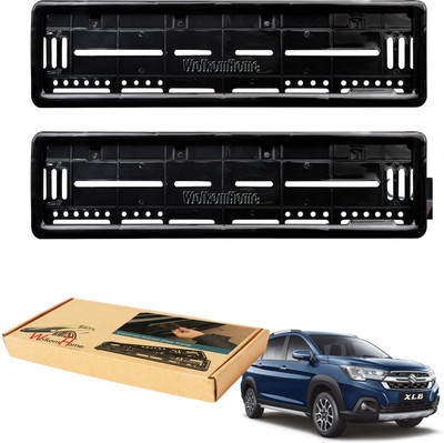 WolkomHome car number plate frame High Security Registration Plates Holders frame for XL6 Car Number Plate(Plastic 20 cm  x  5 cm)
