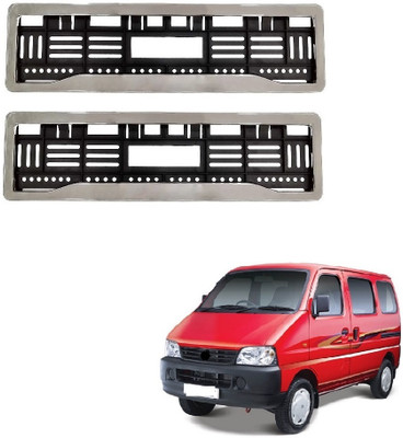SPREADX Car Chrome number plate frame protective holder for Maruti Suzuki Eeco Car Number Plate(Plastic 14 cm  x  2 cm)
