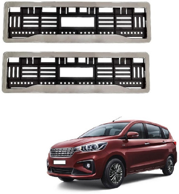 SPREADX Car Chrome number plate frame protective holder for Maruti Suzuki Ertiga Type-3 Car Number Plate(Plastic 14 cm  x  2 cm)