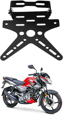 Genipap Bike License Number Plate Frame Holder Tail Tidy (Black) Bike Number Plate G-54 Bike Number Plate(Aluminium 7 cm  x  15 cm)