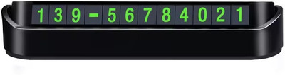 RG Car Dashboard Number Display - Mobile Number Display Car, Temporary Car Parking Car Number Plate(Plastic 5 cm  x  10 cm)