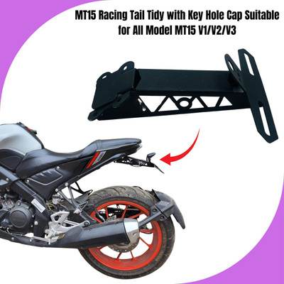 ENEMYT ENE6 GOOD QUALITY TAIL TIDY FOR MT 15 V1 V2 V3 Bike Number Plate(Stainless Steel 15 cm  x  11 cm)