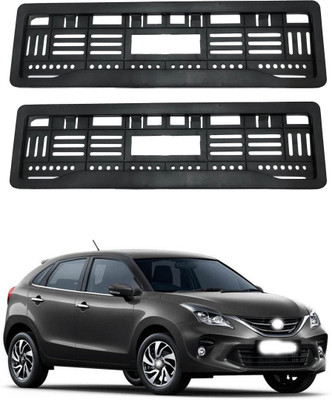 SAMIE Full open no. plate frame Glanza Car Number Plate(Plastic 15 cm  x  2 cm)