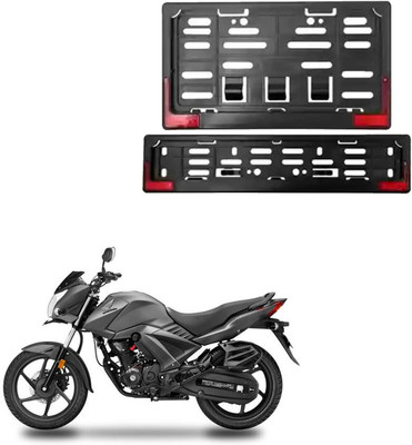 GANNET Bike Number Plate Frame with Reflector (Stander Size For All Bikes) _058 Bike Number Plate(Plastic 26 cm  x  3 cm)