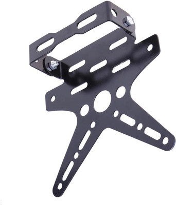 autofier Bike License Number Plate Frame Holder Tail Tidy (Black) Bike Number Plate Y0409 Bike Number Plate(Aluminium 7 cm  x  15 cm)