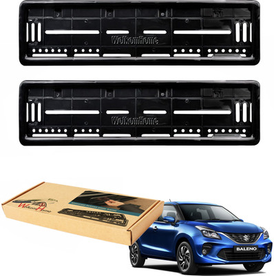 WolkomHome car number plate frame Plates Holders frame for Baleno Car Number Plate(Plastic 20 cm  x  5 cm)