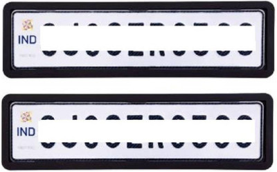 carbox Car number plate frame protective holder Front & Back Side for All HSRP Car Number Plate(Plastic 15 cm  x  25 cm)