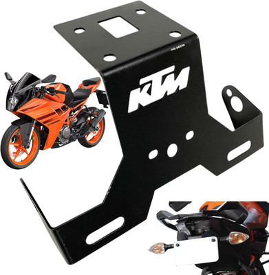 Dhe Best Bike Metal Tail Tidy Stand Bracket Number Plate Black For KTM RC 390 Bike Number Plate(Iron 10 cm  x  5 cm)