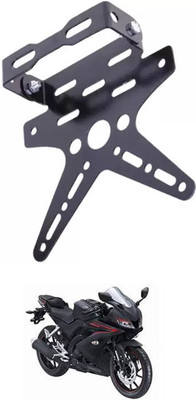 E-Shoppe REAR NUMBER PLATE STAY SMALL AND TAIL TIDY VISOR (BLACK) For R15 V3 Bike Number Plate(Aluminium 10 cm  x  15 cm)