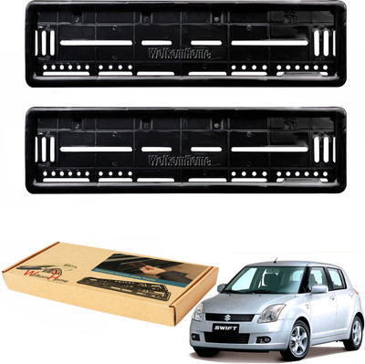 WolkomHome car number plate frame Plates Holders frame for Swift Type-1 Car Number Plate(Plastic 20 cm  x  5 cm)