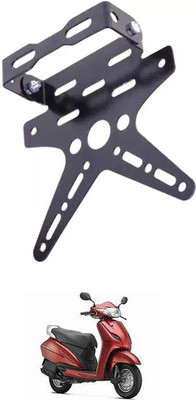 E-Shoppe REAR NUMBER PLATE STAY SMALL AND TAIL TIDY VISOR (BLACK) For Activa 3G Bike Number Plate(Aluminium 10 cm  x  15 cm)