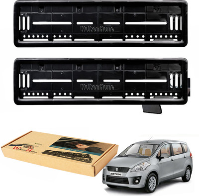 WolkomHome car number plate frame Plates Holders frame for Ertiga Type-1 set of 6 Car Number Plate(Plastic 20 cm  x  5 cm)
