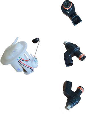 RYL Royal Combo Set Of Fuel Pump Assembly & Fuel Injector Of Hero Glamour Fi Models (Models Before 2014) Inline Oil Filter