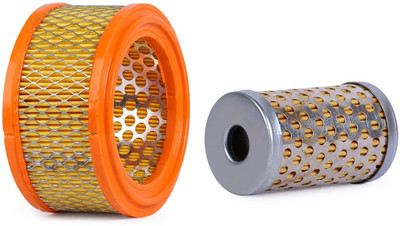 TRP Traders BS4 AIR FILTER / OIL FILTER COMPATIBLE FOR BULLET BS4 Bullet Air Filter & Oil Filter (All 350cc Models) Inline Oil Filter