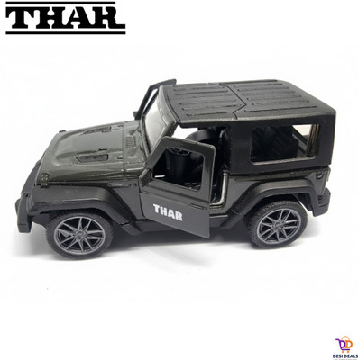 DDTOYS Premium 1:39 Die-Cast Thar Metal Pull Back Toy Car | SUV Model for Kids(Black, Pack of: 1)