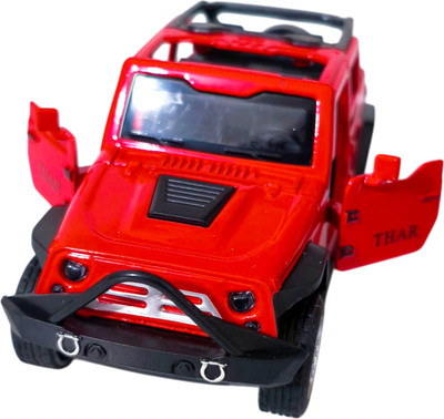 shreekanak Die Cast Metal Thar Car With Openable Doors and Pull Back Function(Red, Black, Pack of: 1)
