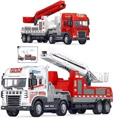 N2J2 SHOP Die Cast Alloy Fire Rescue Crane Toys with Rotating Ladder Truck For Kids Gift(Multicolor, Pack of: 1)