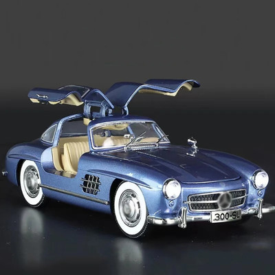 SPENOP 1:24 Model Die-cast Vintage Toy Car 300 SL Car Toy blu(Blue)