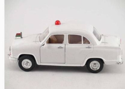 premium toyz AMBASSADOR V I P CAR( WHITE) DOOR OPENABLE(White)