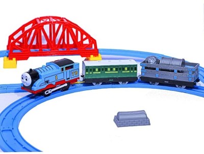 EDENGLOW Battery Operated Train Toy Track Set for Kids with Sound & Flashing Light(Multicolor, Pack of: 1)
