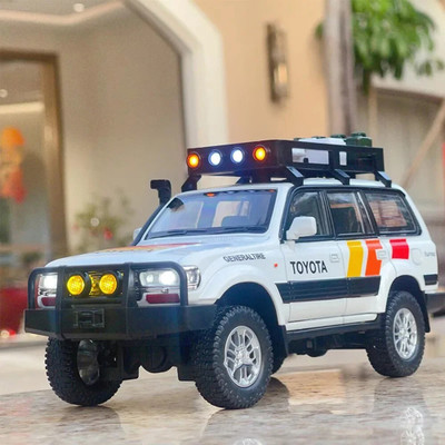 SPENOP 1:24 LC80 Toy Car For Kids Die-cast Metal Car(White)