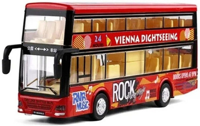 RUTSHRA Die-cast Metal Bus Toy RD RSH(Red, Pack of: 1)