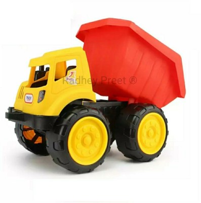radhey preet Friction Version Dumper Truck, Flexible Plastic, Manual Working Storage Part(Yellow, Black, Red, Pack of: 1)
