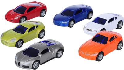 Bestie Toys Quality Set of 6 Free Wheel Hi Speed Unbreakable Die Cast Mini Metal Toy Car(Multicolor, Pack of: 6)