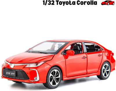 Arizuul 1/32 Toyota Corolla Die-Cast Alloy Model – Realistic Design Precision Car(Black, White, Red, Pack of: 1)