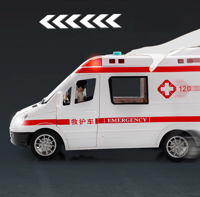 Zuuluzrs Ambulance Simulation Toy With Openable Doors | Sound-Light | Pullback Function(White, Pack of: 1)