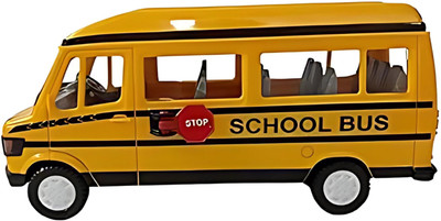 Play Haven TMP School Bus pull back action toy for kid(Multicolor, Pack of: 1)