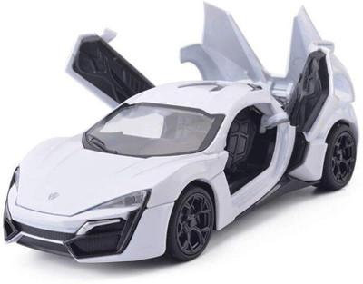 star impex Pull Back Alloy Diecast Car with Openable Doors & Light Sound Toys(White)