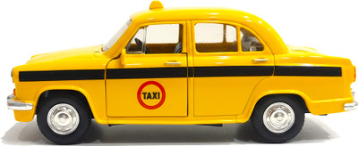 Wheel Force Kolkata taxi ambassador open door metal ambassador car(Yellow, Pack of: 1)