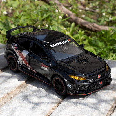 Arizuul 1:32 Scale Die-Cast Honda Civic Type-R Model - Luxury Toy Car(Black, White, Pack of: 1)