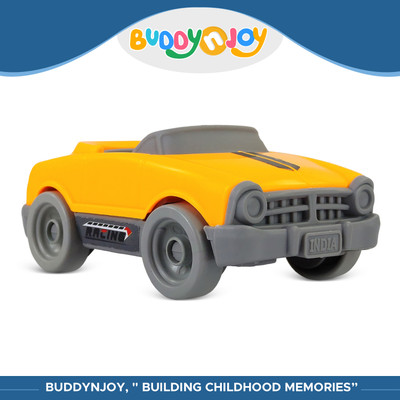 Buddynjoy Dinky Toy Car Plastic Die cast Pull & Push Vehicle Racing Cars Toys for Kids(Orange)