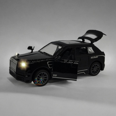 MFS ENTERPRISES 1:32 Scale Alloy Die-Cast Metal SUV Car Toy For Kids (Open Door & Pull Back)(Black, Pack of: 1)