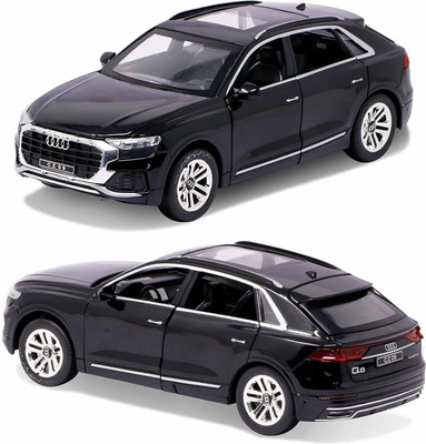 DIANOR 1:24 Scale big Die-Cast Metal car Q8 6 Openable Doors Light & Sound multicolor(Black)