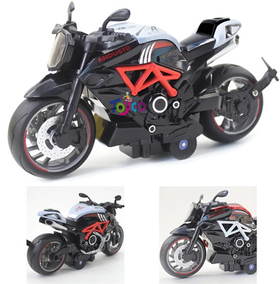 Toyco 1:14 Scale Pull Back Diecast Alloy Classic Motorcycle Toy Bike Simulation Model(Assorted Color, Pack of: 1)