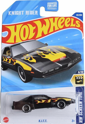 HOT WHEELS Knight Rider K.I.T.T., HW Screen Time 5/10 [Black with Yellow Flames] 83/250(Multicolor, Pack of: 1)
