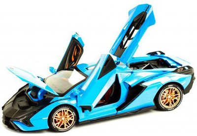 VIHU FK_1:24 Scale SIÁN Die Cast Pull Back Model with Lights and Sound-A(Blue)