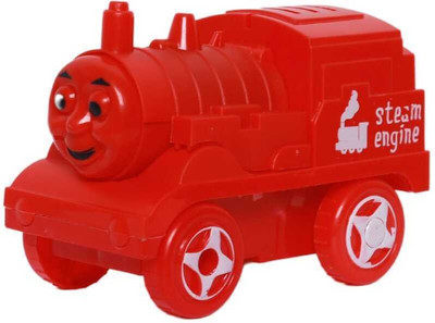 Kiddie Toys Thomas Train Engine Toy with Pull Along Vehicle for Kids (Red, Pack of 1)(Red, Pack of: 1)