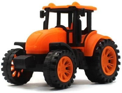 neoinsta shopping Medium size friction powered plastic tractor engine toy for kids orange(Orange, Pack of: 1)