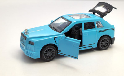 The Flyer's Bay 1:32 Scale DieCast Metal Pull-Back and Openable Doors Rolls-Royce Cullinan(SKY BLUE)