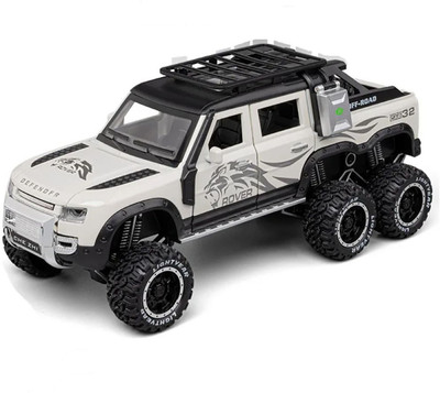 RUTSHRA Die-cast Toy Car 6x6 Wheel Metal Model RSH(White, Pack of: 1)