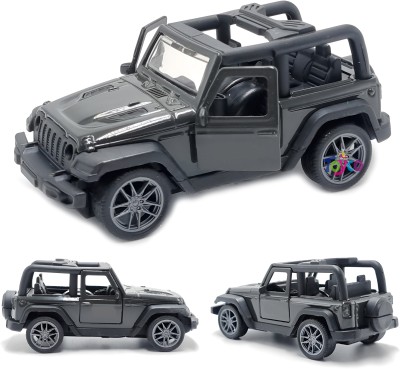 Toyco 1:43 Scale Diecast Metal Mini Open Thar Jeep Toy Car (Open Door & Pull Back)(Assorted Color, Pack of: 1)