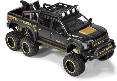 SPENOP 1:24 Raptor Die-cast Metal Car Model blk(Black, Pack of: 1)