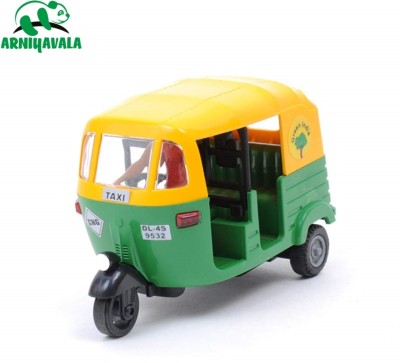 ARNIYAVALA Plastic Pull Back Auto Rickshaw Toy(Yellow, Pack of: 1)