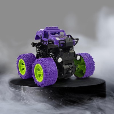 HappyBive Push and Go 4WD 360 Degree Mini Monster Truck Friction Powered Car for Kids T2(Multicolor, Pack of: 1)