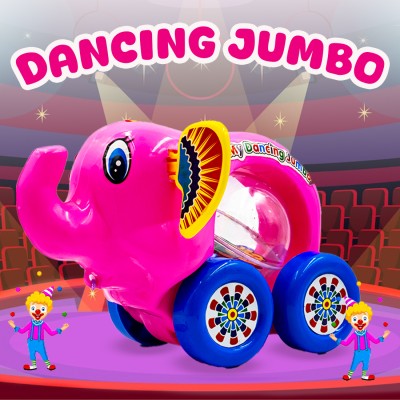 Toy Bharat Toybharat My Dancing Jumbo |Birthday Gift | Travel Toys | Pull Along Toy(Pink, Pack of: 1)